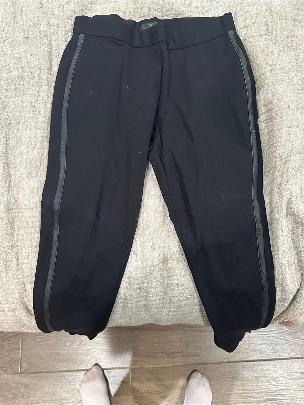 Black Pants with Side Stripe